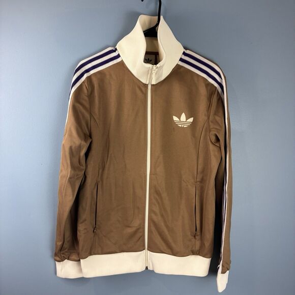 adidas Other - Adidas Originals Mens Brown Full Zip Jacket Size Medium Parley Ocean Plastic